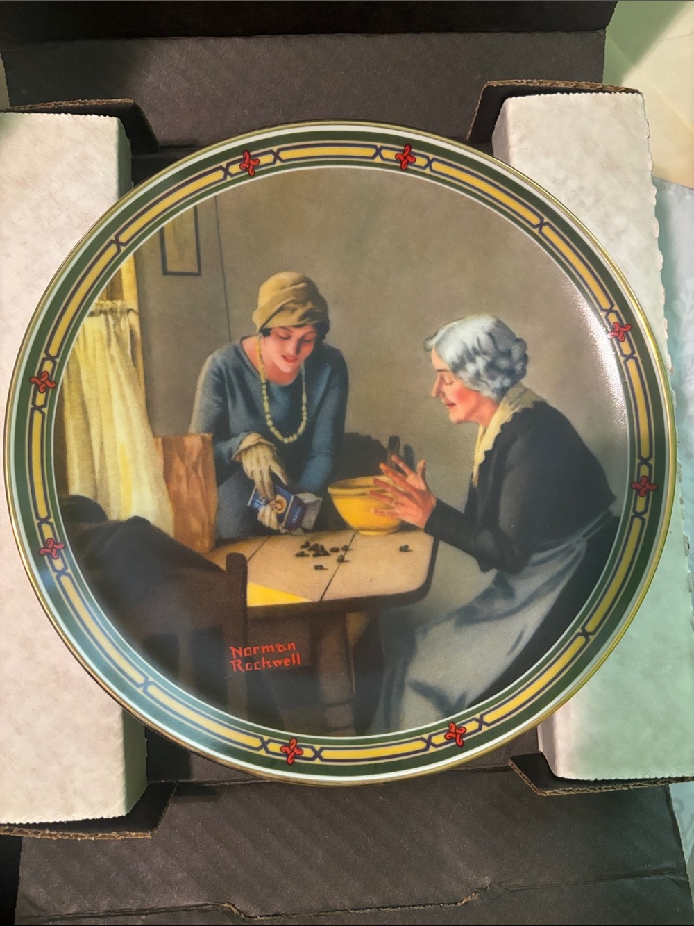1985 Norman Rockwell “A Family’s Full Measure” Limited Edition Plate w/ COA&BOX